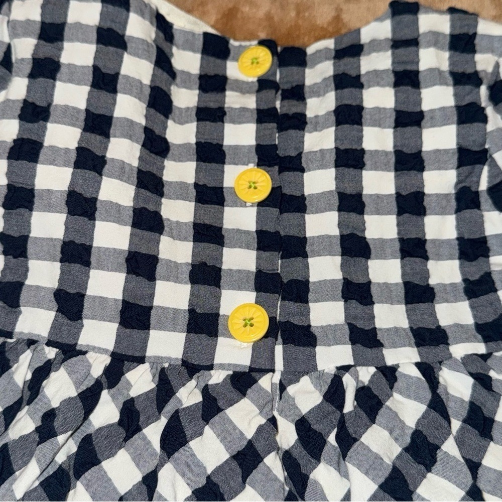 Matilda Jane Enchanted Garden Gingham and Giggles Dress Navy White 18-24M - Picture 4 of 5